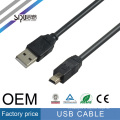 Cable de extensión del usb de la venta al por mayor de SIPU cable de usb del varón a la hembra de la alta calidad el mejor precio del usb del cable de datos